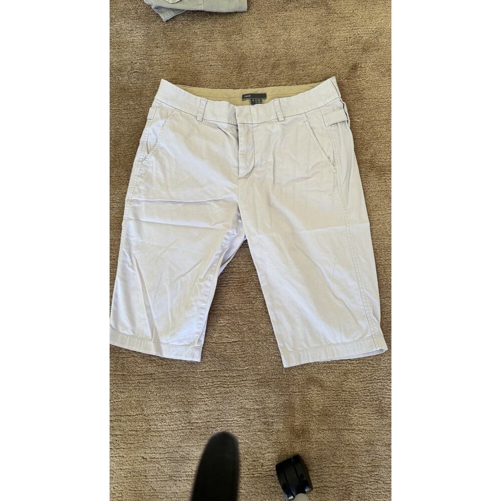 Vince Italian Stretch-Cotton Chino Short/ Lavender Bermuda Shorts Sz 4